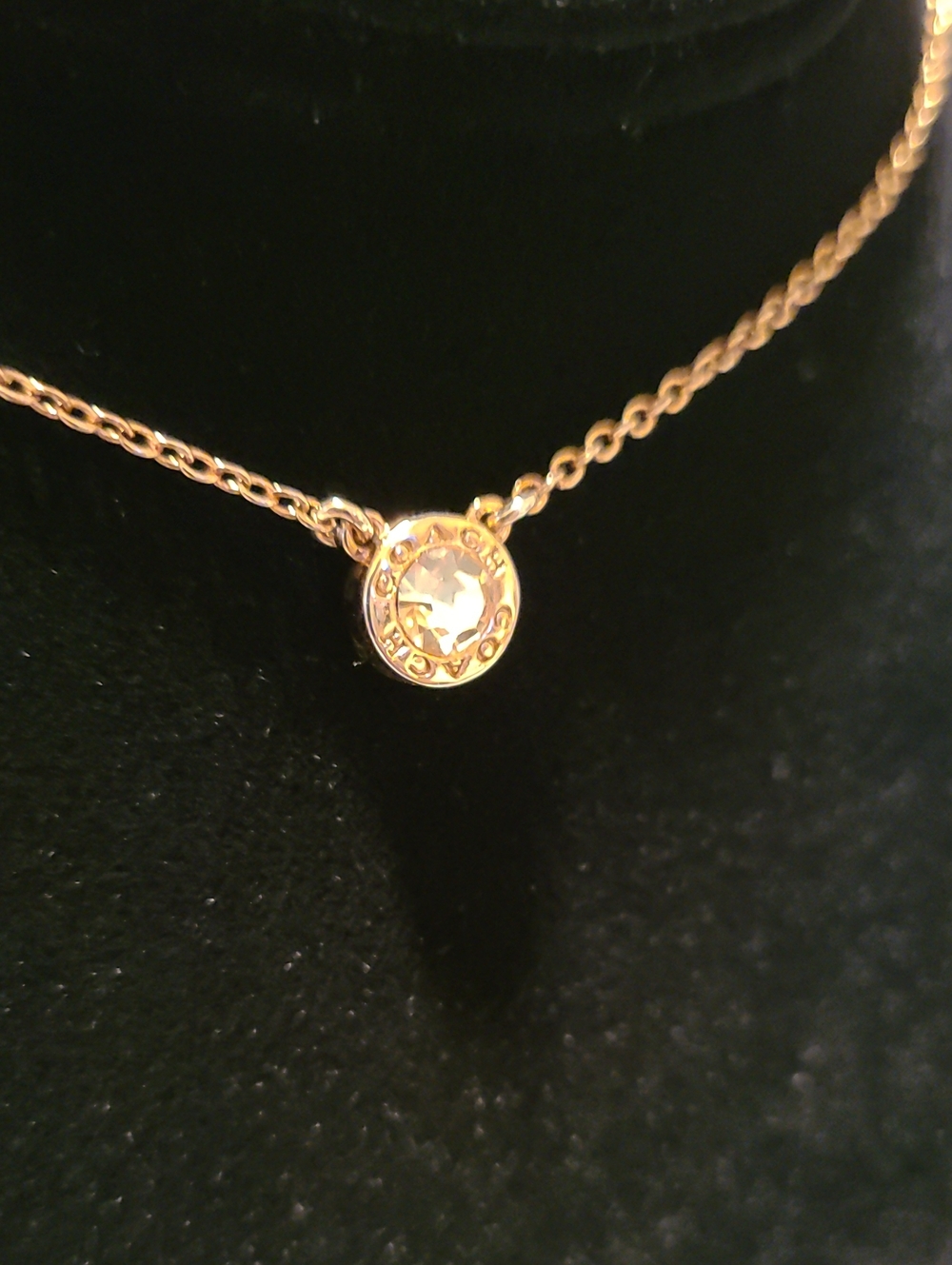 Coach Rose Gold Open Circle Pendant Necklace